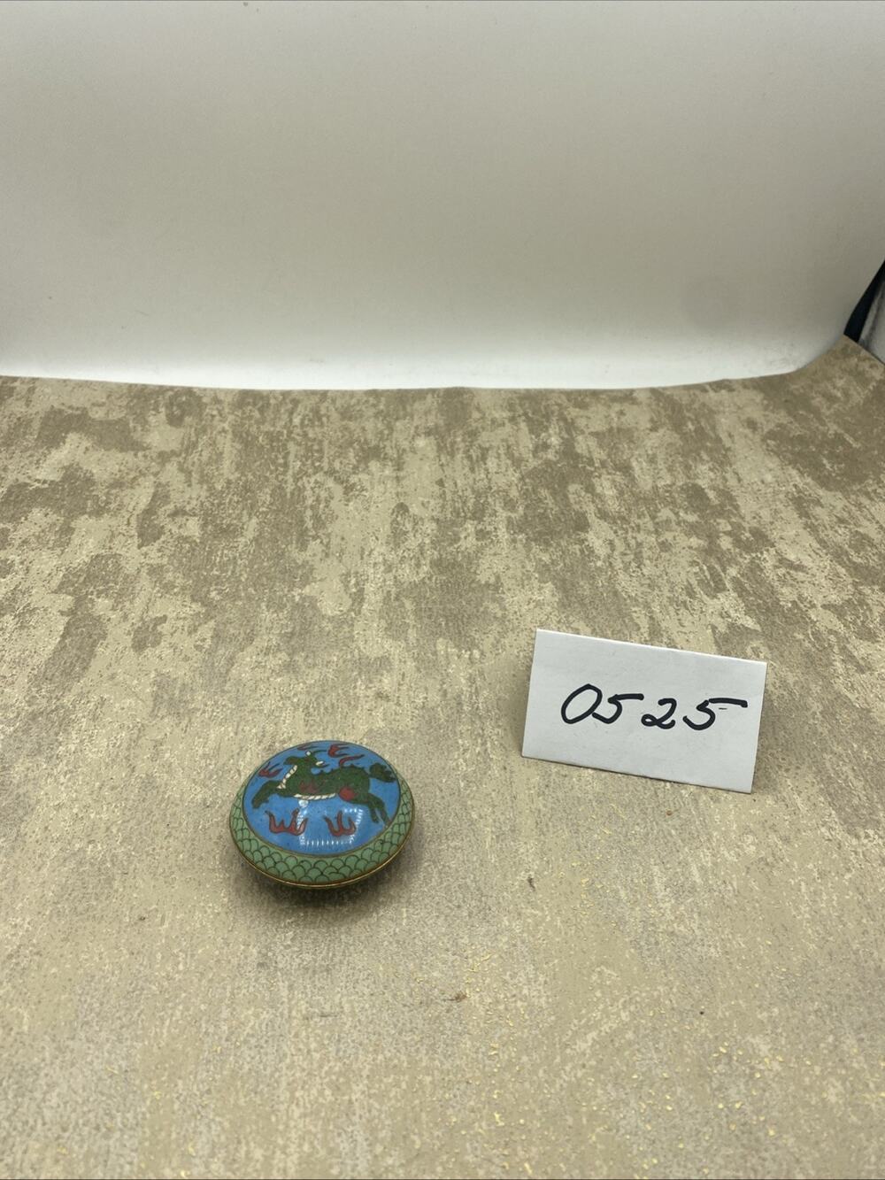 RARE JAPANESE CLOISONNE ENAMEL SNUFF JAR BOWL BOX LIDDED